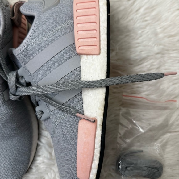 Adidas NMD Gray and Pink Athletic Shoes - Picture 3 of 4